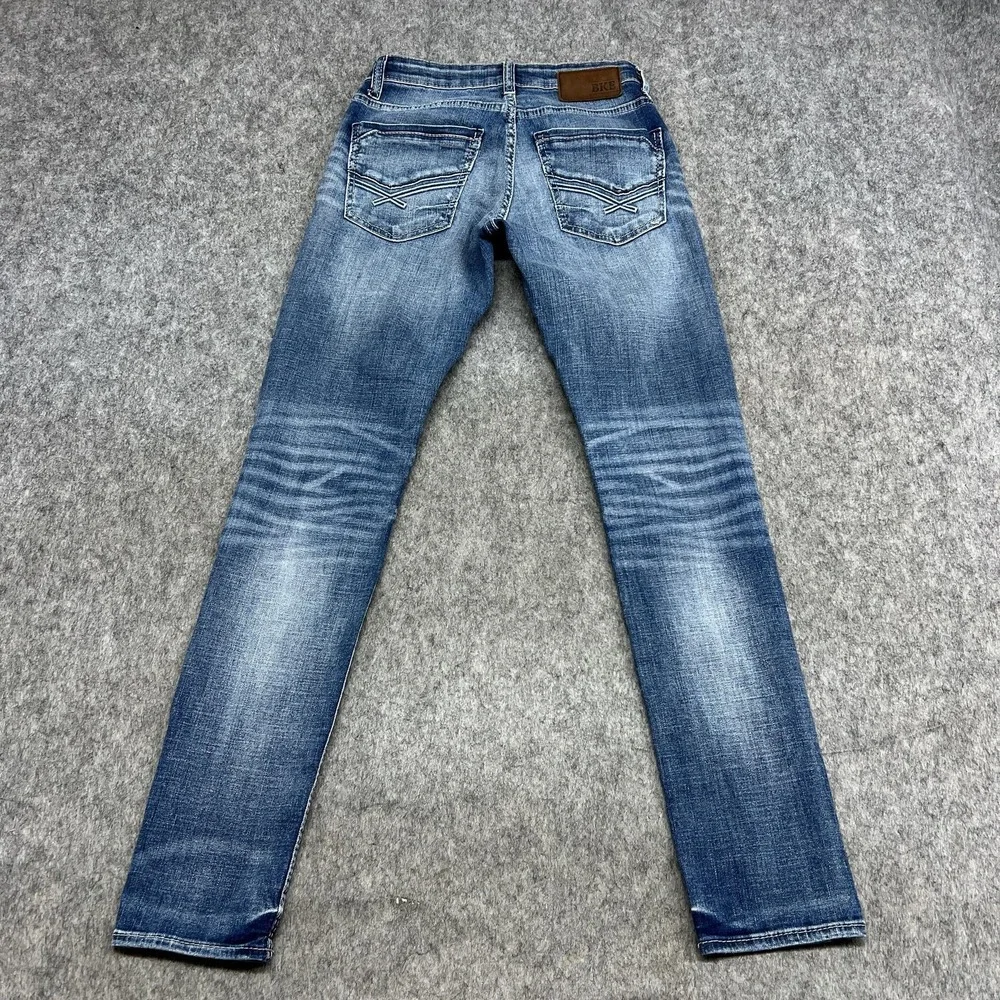 BKE Alec Jeans Mens 28R Blue Medium Wash Skinny Slim Stretch Denim Pants 28x32